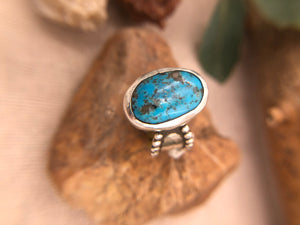 Beaded Turquoise Ring - Size 6