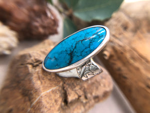 Turquoise Statement Ring - Size 10
