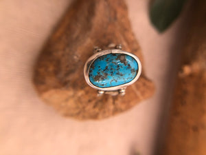 Beaded Turquoise Ring - Size 6