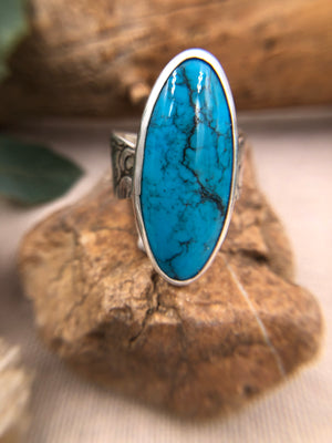 Turquoise Statement Ring - Size 10