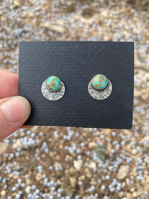 Turquoise Sun Ray Studs
