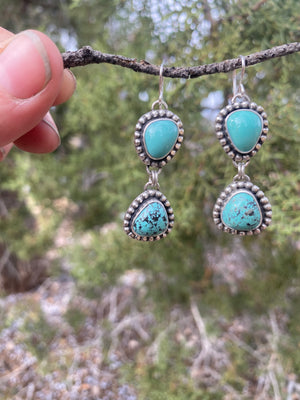Turquoise Double Drop Earrings