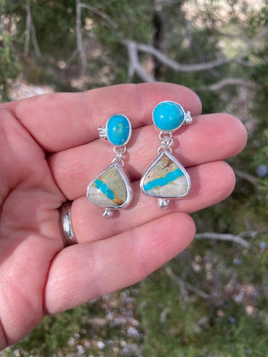 Turquoise Double Drop Earrings