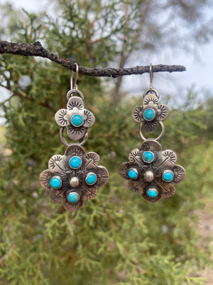 Turquoise Compass Earrings