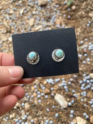 Turquoise Lunar Studs