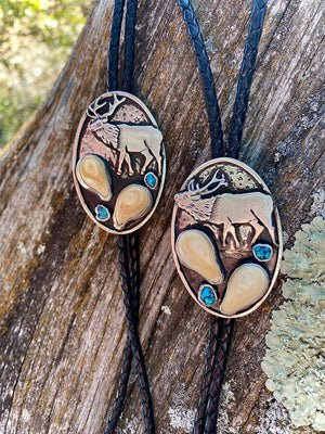 ‘Elk Bugle’ Custom Bolo Tie