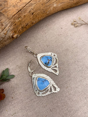Lavender Turquoise Wing Earrings