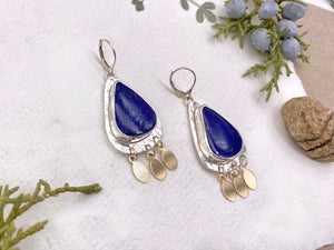 Blue Petal Earrings