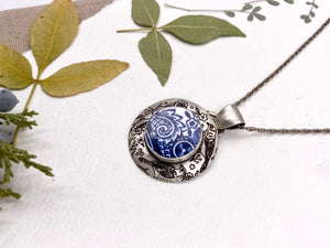 Cobalt Wreath Pendant