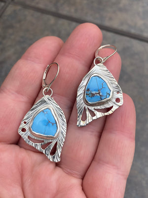 Lavender Turquoise Wing Earrings