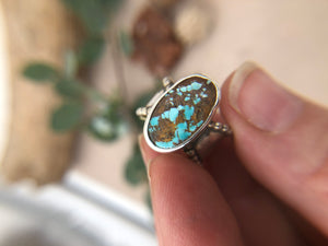 Beaded Turquoise Ring - Size 7