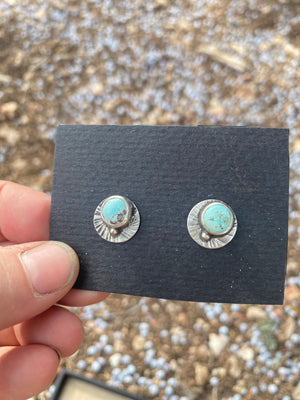 Turquoise Lunar Studs