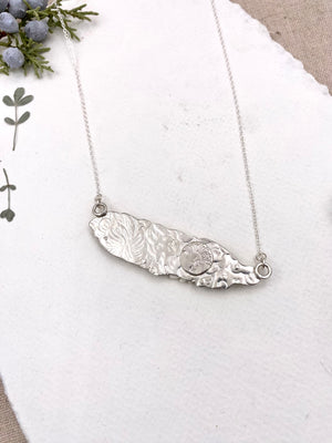 Carved Feather Necklace