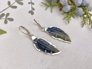 Sapphire Feather Earrings