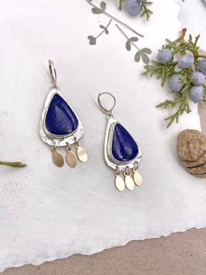 Blue Petal Earrings