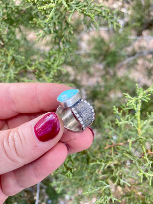 Beaded Turquoise Ring - Size 5 - The Jewelry Shop