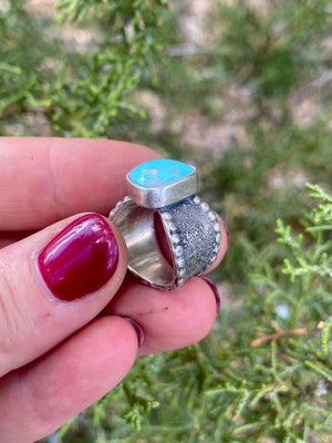 Beaded Turquoise Ring - Size 5 - The Jewelry Shop