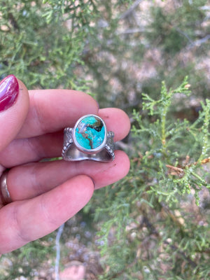 Beaded Turquoise Ring - Size 8 - The Jewelry Shop