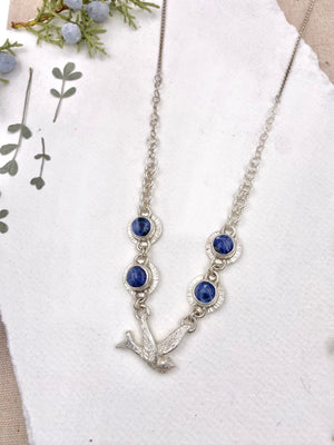 Blue Bird Neclace - handcrafted Necklace in Sterling Silver by The Jewelry Shop, made in Arizona