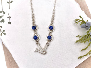 Blue Bird Neclace - handcrafted Necklace in Sterling Silver by The Jewelry Shop, made in Arizona