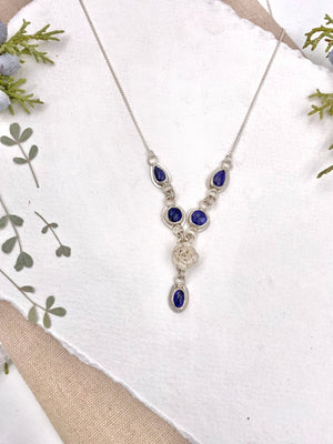 Blue Rose Neclace - The Jewelry Shop