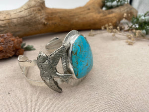 Blue Sky Cuff - handcrafted Bracelet in Sterling Silver by The Jewelry Shop, made in Arizona