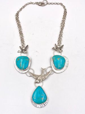 Blue Sky Necklace - handcrafted Necklace in Sterling Silver by The Jewelry Shop, made in Arizona