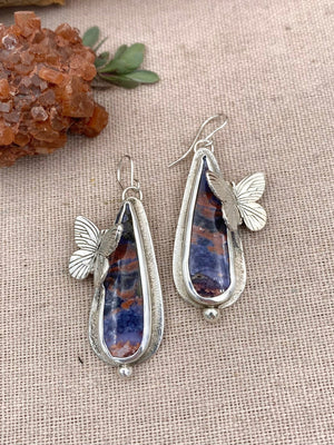 Butterfly Garden Earrings - handcrafted Earrings in Sterling Silver by The Jewelry Shop, made in Arizona