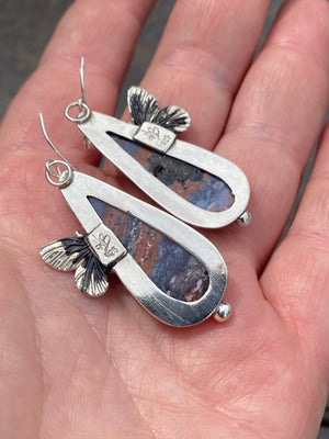 Butterfly Garden Earrings - handcrafted Earrings in Sterling Silver by The Jewelry Shop, made in Arizona
