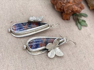 Butterfly Garden Earrings - handcrafted Earrings in Sterling Silver by The Jewelry Shop, made in Arizona