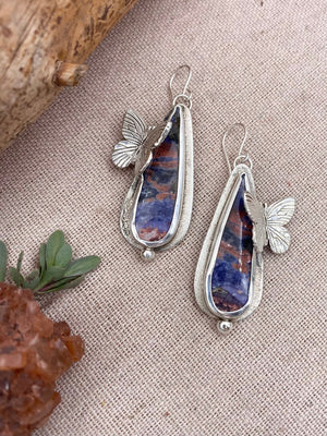 Butterfly Garden Earrings - handcrafted Earrings in Sterling Silver by The Jewelry Shop, made in Arizona