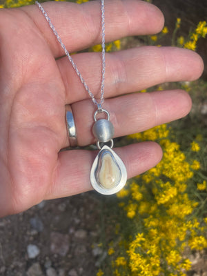 Classic Silver Elk Ivory Pendant - The Jewelry Shop