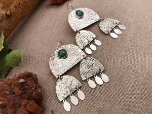 Cloudburst Earrings - handcrafted Earrings in Sterling Silver by The Jewelry Shop, made in Arizona