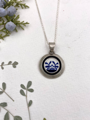 Cobalt Drop Pendant - handcrafted Necklace in Sterling Silver by The Jewelry Shop, made in Arizona