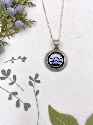 Cobalt Drop Pendant - handcrafted Necklace in Sterling Silver by The Jewelry Shop, made in Arizona
