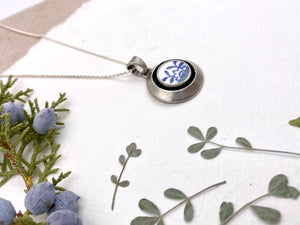Cobalt Drop Pendant - handcrafted Necklace in Sterling Silver by The Jewelry Shop, made in Arizona