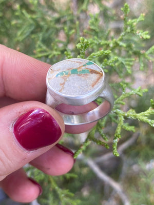 Desert Vista Signet Ring - Royston Ribbon Turquoise Size 9 - The Jewelry Shop