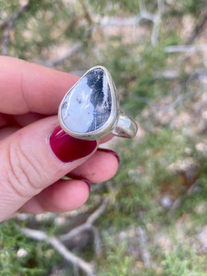Desert Vista Signet Ring - White Buffalo Size 8 - The Jewelry Shop