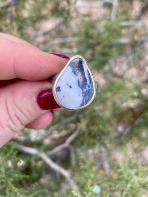 Desert Vista Signet Ring - White Buffalo Size 8 - The Jewelry Shop