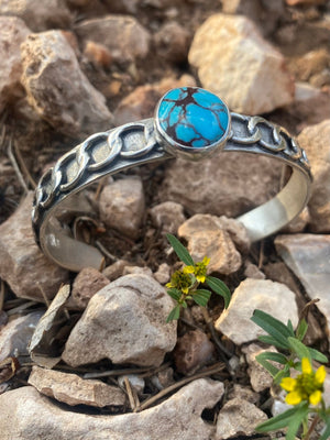 Egyptian Turquoise Chainlink Cuff - The Jewelry Shop