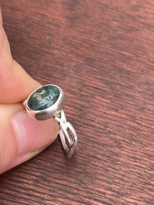 Faerie Ring with Moss Agate - The Jewelry Shop