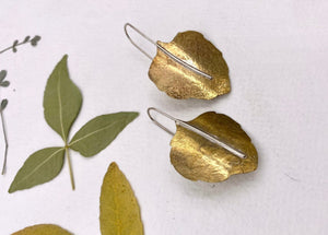 Golden Aspen Earrings - handcrafted Earrings in Sterling Silver by The Jewelry Shop, made in Arizona