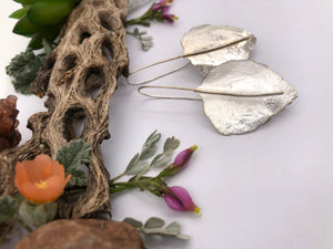 Hand-Forged Sterling Silver Aspen Leaf Earrings - handcrafted Earrings in Sterling Silver by The Jewelry Shop, made in Arizona