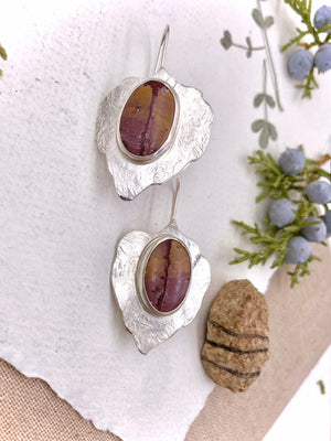 Jasper Aspen Earrings - handcrafted Earrings in Sterling Silver by The Jewelry Shop, made in Arizona