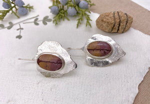 Jasper Aspen Earrings - handcrafted Earrings in Sterling Silver by The Jewelry Shop, made in Arizona