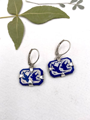 Lovebird Earrings - handcrafted Earrings in Sterling Silver by The Jewelry Shop, made in Arizona
