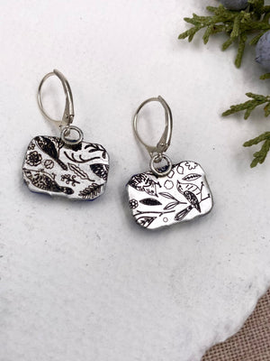 Lovebird Earrings - handcrafted Earrings in Sterling Silver by The Jewelry Shop, made in Arizona
