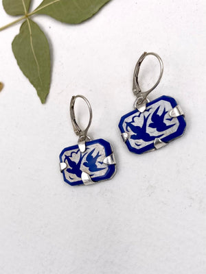Lovebird Earrings - handcrafted Earrings in Sterling Silver by The Jewelry Shop, made in Arizona