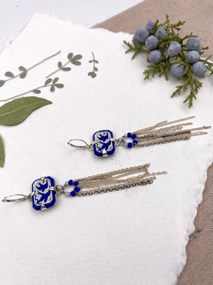 Lovebird Fringe Earrings - handcrafted Earrings in Sterling Silver by The Jewelry Shop, made in Arizona
