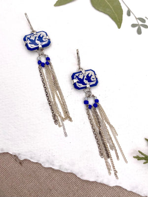 Lovebird Fringe Earrings - handcrafted Earrings in Sterling Silver by The Jewelry Shop, made in Arizona